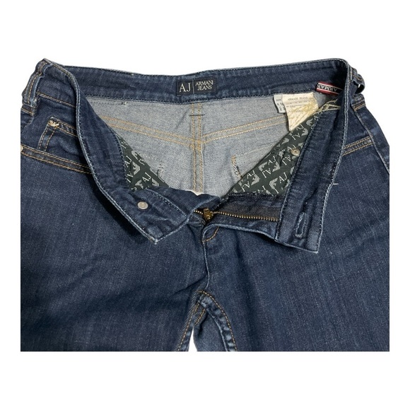 ARMANI Jeans vintage blue denim pants, low waist, regular fit indigo zip up 28 - Picture 7 of 15